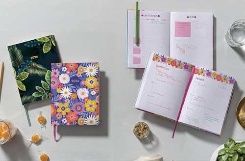 High Note 2026 Planner, 12-Month Weekly & Monthly Flexible Cover Planner: 2026, 5.75" x 7.5", Greenery, with Goal & Project Planning Pages - color: Greenery
