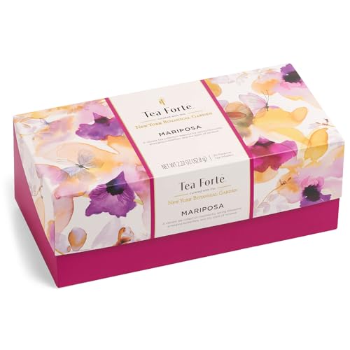 Tea Forte Tea Sampler, 20 Pyramid Infuser Bags, Premium Tea Gift Set