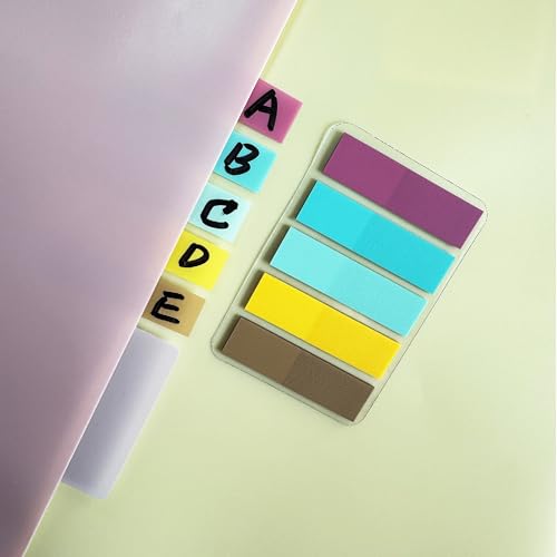 ELII 500 PCS Sticky Index Tabs 2 Inch Book Tabs,Clear Sticky Notes - color: Muse, size: 500