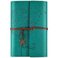 OMEYA Leather Journal Notebook, Refillable Writing Journal Diary Planner for Women Girls (Blue, A6 7.3'' x 5.1'') - color: Blue, size: A6 7.3'' x 5.1''