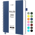 RETTACY Spiral College Ruled Notebook, 300 Pages, A5 Size (5.7" x 8.2") - color: Navy Blue, size: 5.7" x 8.2"