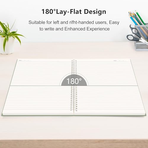 RETTACY Spiral College Ruled Notebook, 300 Pages, A5 Size (5.7" x 8.2") - color: Transparent, size: 5.7" x 8.2"
