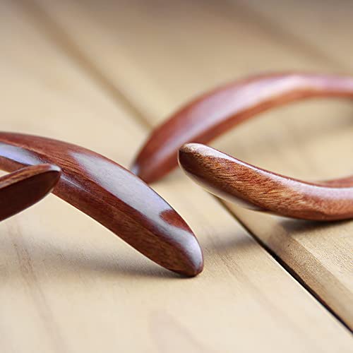 IQCWOOD 7" Korean Wooden Spoons for Eating, 6 Pcs Wooden Soup Spoons