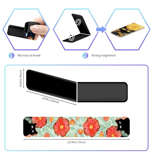 48 Pieces Magnetic Bookmarks Magnet Page Markers - Book Marks for Reading Women & Men with Storage Boxes - Gifts for Cat Lovers, Cute Magnet Bookmark Clips for Reading Pleasure (Cat Style B) - size: 48, style: Cat Style B
