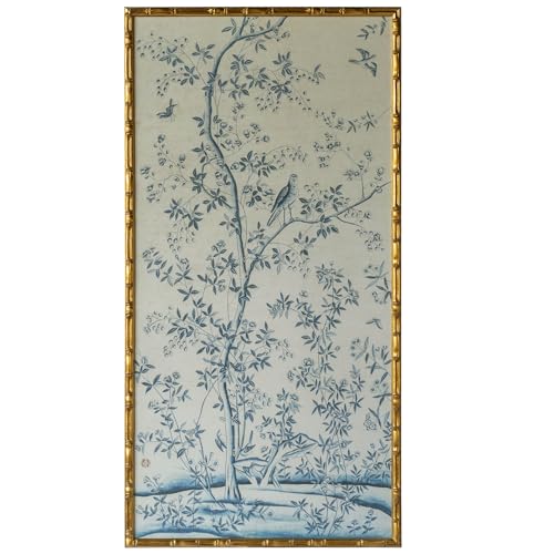 HongFengtang Chinese Rice Paper Print China Flower And Bird Bamboo Frame 54.3 X 28 Inches (Large B) - color: B, size: 54.3"L x 28"W