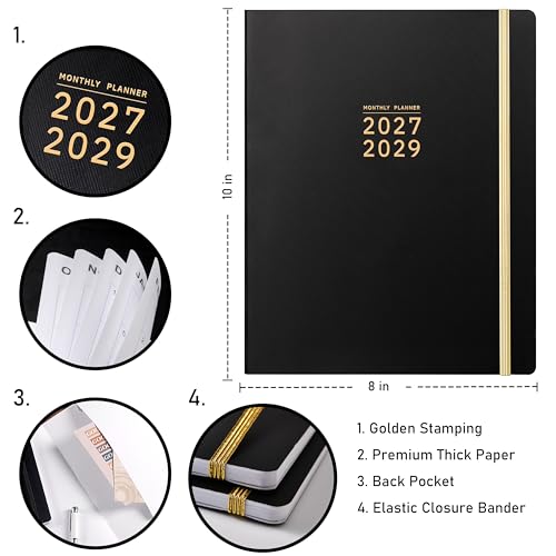 Artfan 2027-2029 Monthly Planner - 3 Year Planner 2027-2029, 8" x 10"