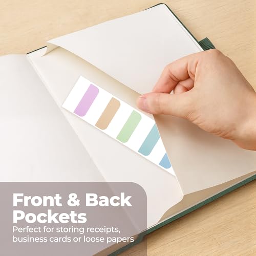 Classic Lined Journal Notebook 8.5x11" A4 Hardcover Leather - Green Journal - color: Green, size: A4 200 Pages