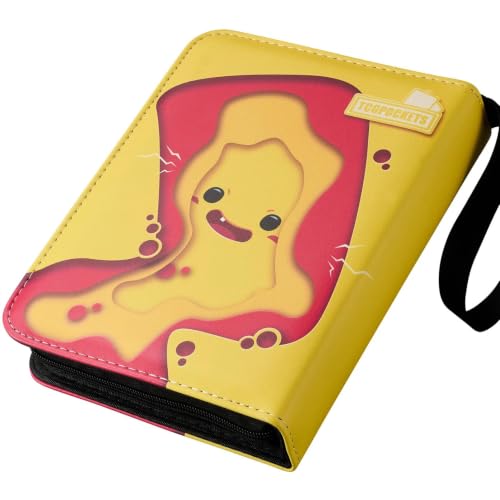 Card Binder 440 Pockets, 4-Pocket Trading Card Collection Album with 55 Sleeves Joyful Yellow - color: Joyful Yellow, size: 440 Pockets