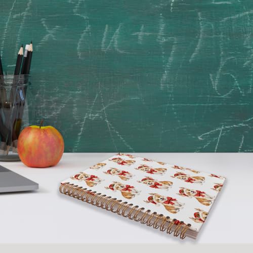 VNWEK Christmas Corgi Spiral Notebook Journal 5.5x8.3 Inch - color: Christmas Corgi