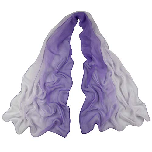 PANTONIGHT Long Chiffon Sheer Scarf Gradient Shaded Colors Lightweight Scarf For Womens - color: Col 702