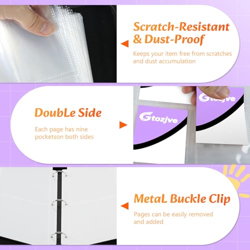 Premium Trading Card Binder, 4 Pocket Trading Card Binder for Pokemon TCG - color: Purple, size: Large