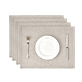 BALCONY & FALCON Rectangle Table Cloth Waterproof Beige Placemats 4pcs - color: Beige, size: 17.7" x 13.8" (Rectangular)-4pcs