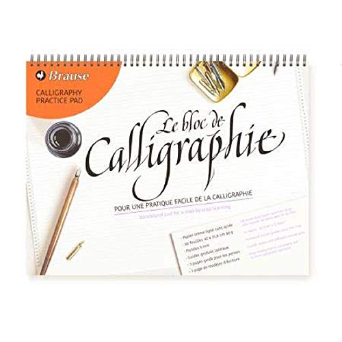 Brause Georges Lalo 96442B Calligraphy Pad, A3, 50 Sheets, 80 g/m, Cream - size: A3, style: Lined Practice Pad