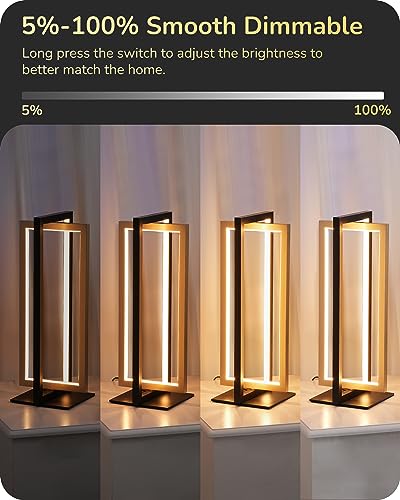EDISHINE LED Table Lamp, Modern Bedside Lamps for Living Room, Gold - color: Gold