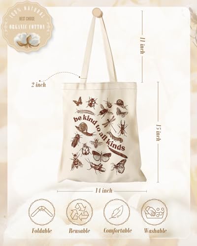 Miss Adola Cute Aesthetic Canvas Tote Bag for Women - color: Kind Kuncong