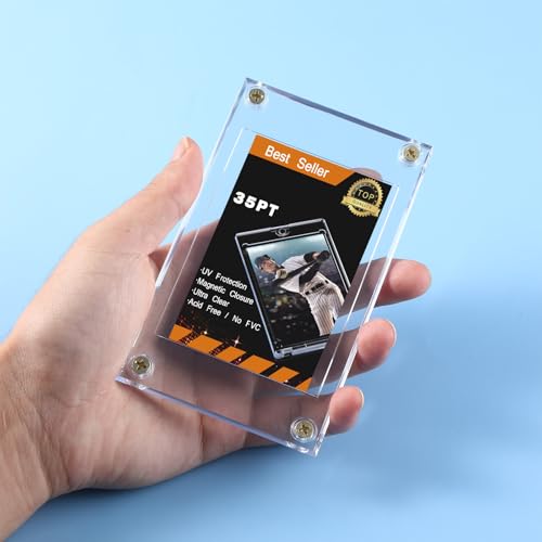5 Pieces 4-Screw Acrylic Card Holder 35PT for Baseball Trading Cards