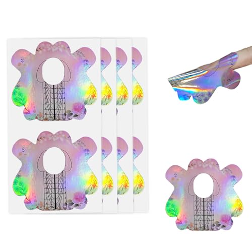 100PCS Nail Form Laser Pink Acrylic Nail Extension Sticker, Poly Gel Sticker,Nail Extension Forms,Self-Adhesive Nail Tips Guide Stencil Manicure Tool - size: 100 Count (Pack of 1)