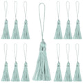48Pcs Mini Bookmark Tassels Handmade Keychain Silky Tassel - color: 22# Light Blue