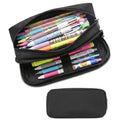 Della Gao Large Pencil Case, Big Capacity Pencil Pouch with 2 Compartments - color: DellaGao-WJ001BK