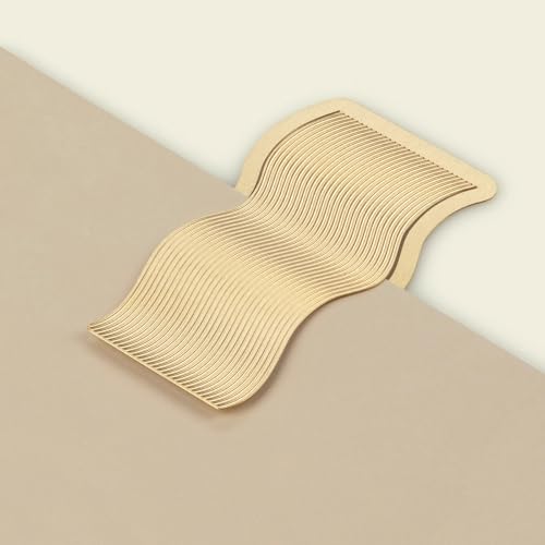 Papier Brass Wave Bookmark, 1.6" x 3"