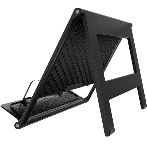 Readaeer Portable Book Stand Free Angle Adjustable Book Holder for Thick Textbook Collapsible Lightweight Book Rest (Black) - color: Black