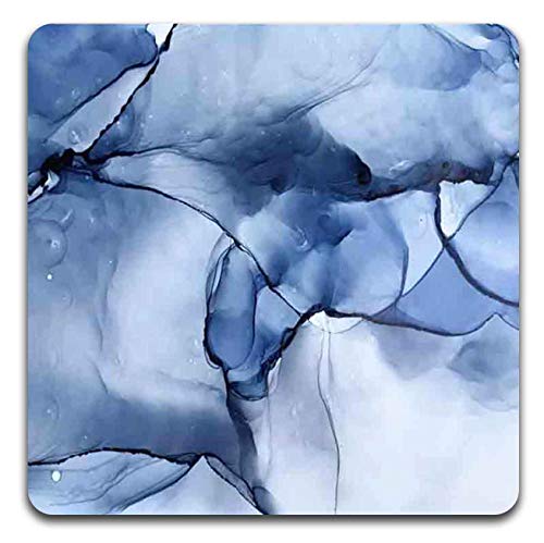 Marbling Square Coaster Set - Made of Recycled Rubber - Set of 4 - color: Marbling
