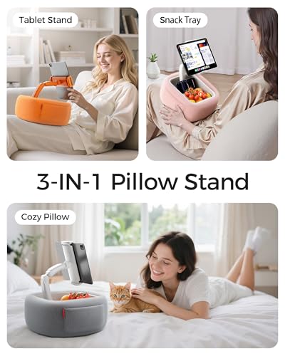 LULULOOK Tablet Pillow Stand for Kindle/iPad, Kindle Holder for Bed, Orange - color: Cosmic Orange