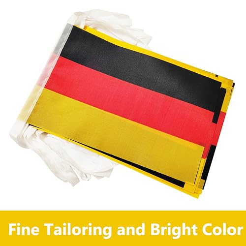 100 Feet Germany String Flag, 76 Pcs German Banner Flag, Small Mini World Banner Flags for Sports Events, Bars Decorations, School Festivals, Party Decorations, Celebrations (Germany) - color: Germany