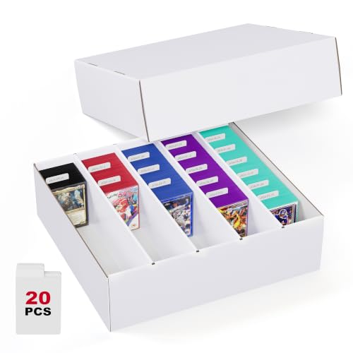 ZLCA 5 Row Trading Card Storage Box, 4000+ Standard Cardboard Storage Box - color: Standard, size: 5 Row