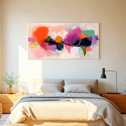 Abstract Wall Art Colorful Canvas Art Wall Decor For Living Room 20x40 - color: LAI-11C, size: 40"L x 20"W
