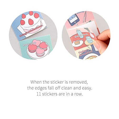 Monolike Wow Sticker Fall in newtro ver.1 + ver.2 Set - Mini Size Cute Stickers, Square Stickers - color: Fall in Newtro Ver.1 + Ver.2