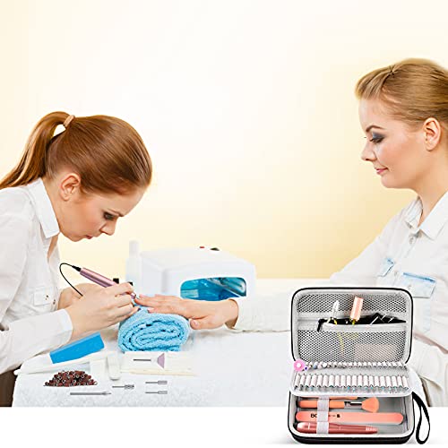 ALKOO 40-Slot Nail Drill Organizer Case with Nail Drill Bit Holder - color: Black