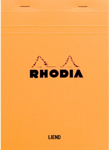 Rhodia cf16600 Notepad, No. 16 (A5), 80 Sheets, Horizontal Ruled, Water Repellent Cover, Perforated, PEFC Certified, Orange