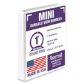 Samsill Durable 1 Inch Mini 3 Ring Binder, Round Ring Binder, Holds 5.5 x 8.5 Inch Documents, Customizable Cover, 1" View, Single, White - color: White, size: 1" View, style: Single