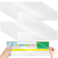 Chinco 30 Pcs Self Adhesive Clear Index Card Pockets,14 x 4 Inches - size: 14 x 4 Inches
