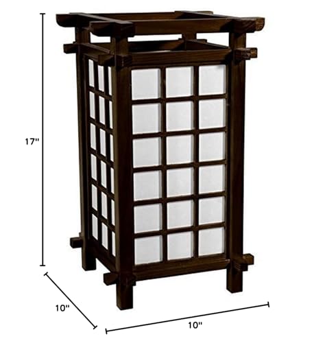 Red Lantern 17" Ido Lamp, Rosewood - color: Walnut
