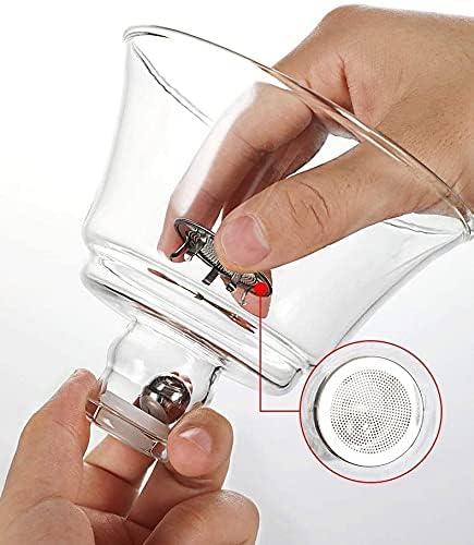 RORA Glass Teapot Set Semi Automatic Drip Rotating with Infuser Lazy Kungfu Tea pot Set (Glass) - color: Glass, size: teapot