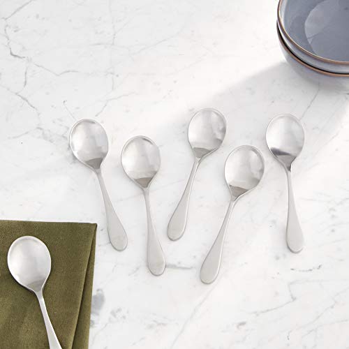 Knork Original Bouillon Stainless Steel Soup, Specialty Spoons, (Pack of 6) - color: matte