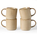 famiware Coffee Mug Set of 4, Star 12 oz Ceramic Mugs Cups Set with Handle - color: Star-Cream, size: 4 Count (Pack of 1)