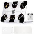 Cute Black Cat Clear Case for 2026 MacBook Neo 13 inch A18 Pro A3404 - color: Funny Cat