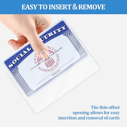 Social Security Card Protector Sleeves,10 Pack Social Security Card Holder/New Medicare Card Protector Sleeve/Credit Card Holder,SSN Card Protector - style: 10 PCS