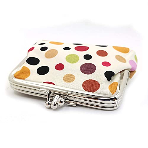 Cute Floral Buckle Coin Purses Vintage Pouch Kiss-lock Change Purse Wallets… - color: 07