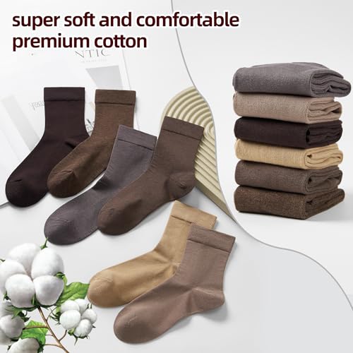 Corlap Women's Thin Above Ankle Socks-6Pairs Cotton Bootie Dress Crew Socks - color: 6 Pairs Multicolor, size: 9-11