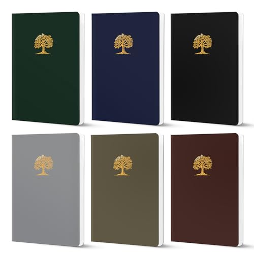 Comix 6 Pack A5 Notebooks, 5.6" x 7.9" Softcover Lined Journals for Men & Women,240 Pages Thick Paper College Ruled Notebooks for Work,School & Business Meetings - color: Dark Colored