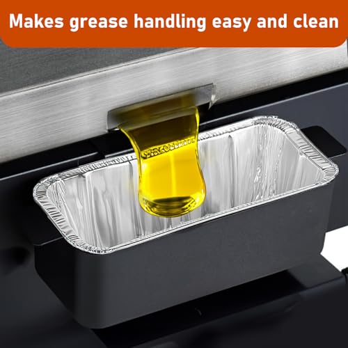 100 Pack Grease Cup Liners Compatible with Blackstone Griddle 5017 - Griddle Accessories, Disposable Grill Grease Tray, Aluminum Foil Drip Pan Grease Catcher Cup Liner for 17, 22, 28, 36 Inch - size: 100 Pack