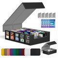 UAONO 5-Row 3900+ Trading Card Storage Box with Commander Display - color: Black&Gray, size: 5-row