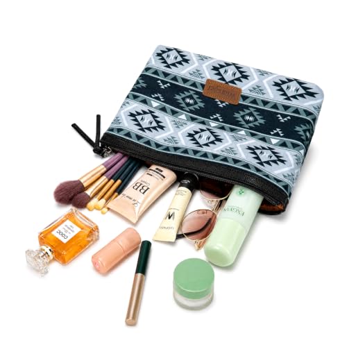 Wrangler Travel Makeup Bag Large Waterproof Cosmetic Bag for Women - color: Black