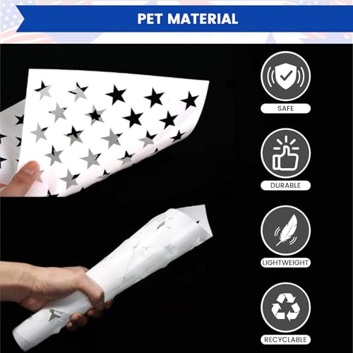 Koogel 50-Star American Flag Stencil Set, 3 Sizes Reusable & Easy-to-Use - style: 3PCS
