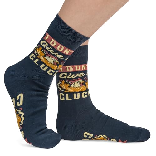 Lavley Women's Funny Socks Cute Novelty Gift for Women & Teens - color: I Don't Give a Cluck
