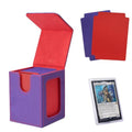 Venssu MTG Deck Box with Commander Display, Fits TCG Cards (Purple&Red) - color: Purple&Red